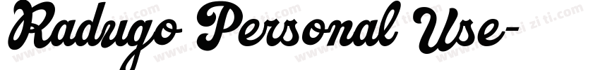 Radugo Personal Use字体转换